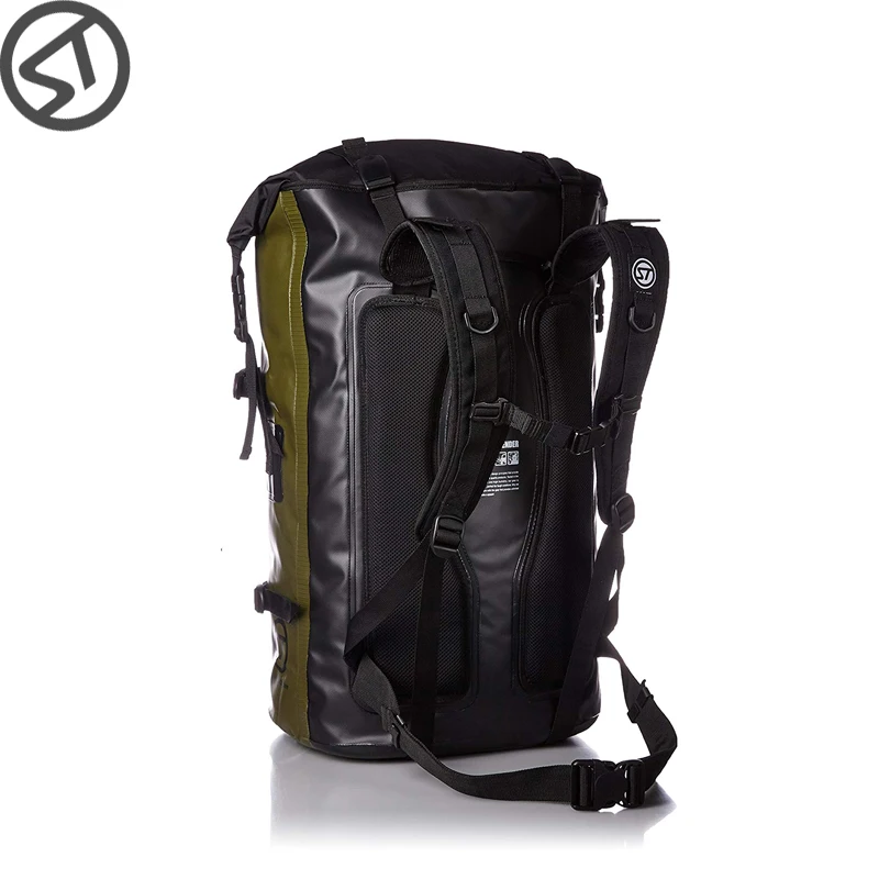 Stream Trail Waterproof Outdoor Drytank 60L D2 Backpack Dry Bag Water Resistant Daypack Heavy Duty Roll-Top Closure Padded Back