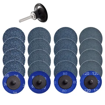 

21Pcs Quick Change Discs Set 2 Inch Zirconia Sanding Discs with 1/4 inch Holder for Die Grinder Rust Paint Removal