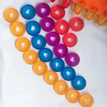 50 шт./лот, прозрачный блокнот в форме сердца, с отверстием в виде гриба, пластиковые круглые диски, аксессуары для кнопок, в рулоне, 360 градусов