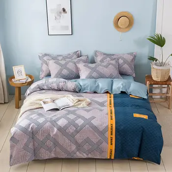 

New 3/4 Pcs Bedding Set Chinese Style Comforter Cover Twin/Full/Queen/King Size Bed Sheet Pillowcase Duvet Cover Flat Sheet