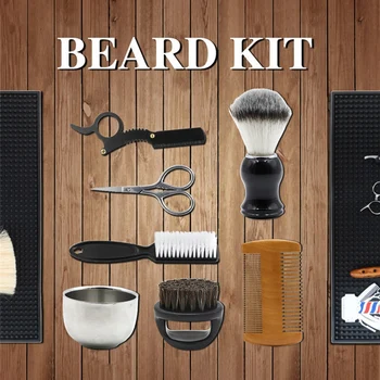 

Men Fashion Beard Shaping Tool Shaver Perfect Lines Moustache Comb Beard Comb Care Suit