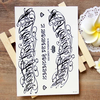 

Water Transfer Flash Tattoo New Metallic Gold Silver Body Art Temporary Sexy Non-Toxic Sticker For Crown Text