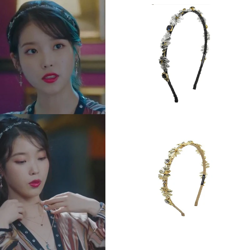 Korean TV Star Vintage Rhinestone Crystal Headband Retro Elegant Ladies Hair Accessories Jewelry Hair Hoop Hairband Girls Bride