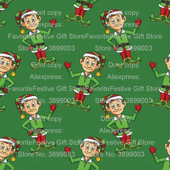 

Christmas elf Cotton Fabric Decor Squares Quilting Xmas DIY Cloth For Handmade DIY Cloth