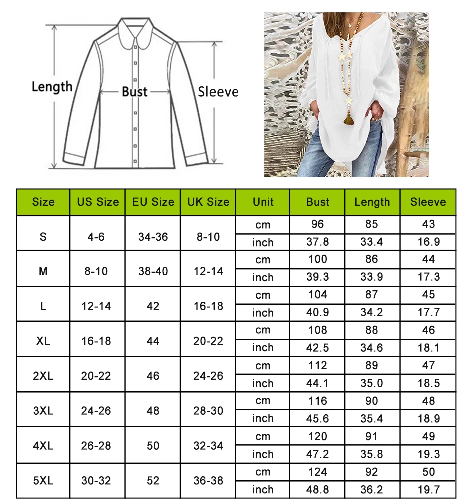 Long Sleeve Plus Size Linen Shirt Women White Button Down Shirt Loose Casual Cotton Blouse Womens Tops and Blouses Shirts Blusas 14
