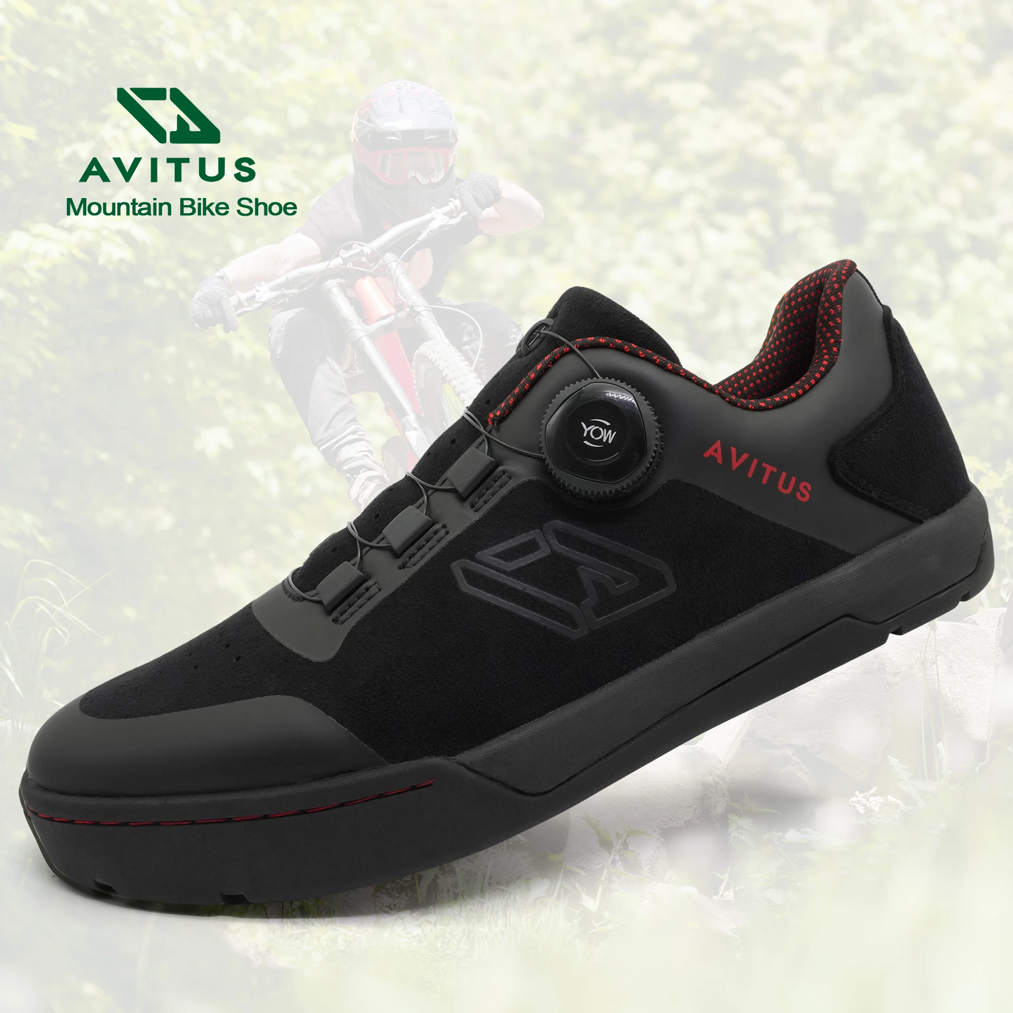 AVITUS Factory-Zapatillas de ciclismo para hombre, Calzado con suela de goma y Pedal plano para Enduro, DH