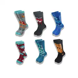 Street Style Hiphop Personalized Novelty Horror Sock Men Weird Comic Style Men Socks Funny Autumn Winter Cotton Warm Dress Socks
