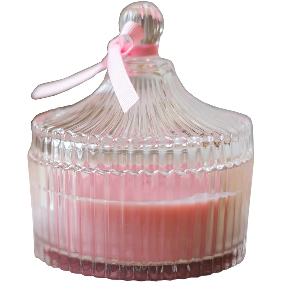Ароматерапия Свеча с эфирным маслом стеклянная чашка банки для свечей Parfum свечи ароматические свечи Рождество Йога Медитация воск HH50LZ