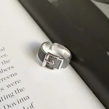 

Adjustable Buckle Ring Female Fashion Personality Dark Series Retro Index Finger Ring for Women Punk Jewelry