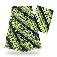 Новинка, Высококачественная цифровая шелковая ткань органза, 3 ярда+ 3 ярда шифона, Анкара, африканская ткань с принтом, атласная шелковая ткань