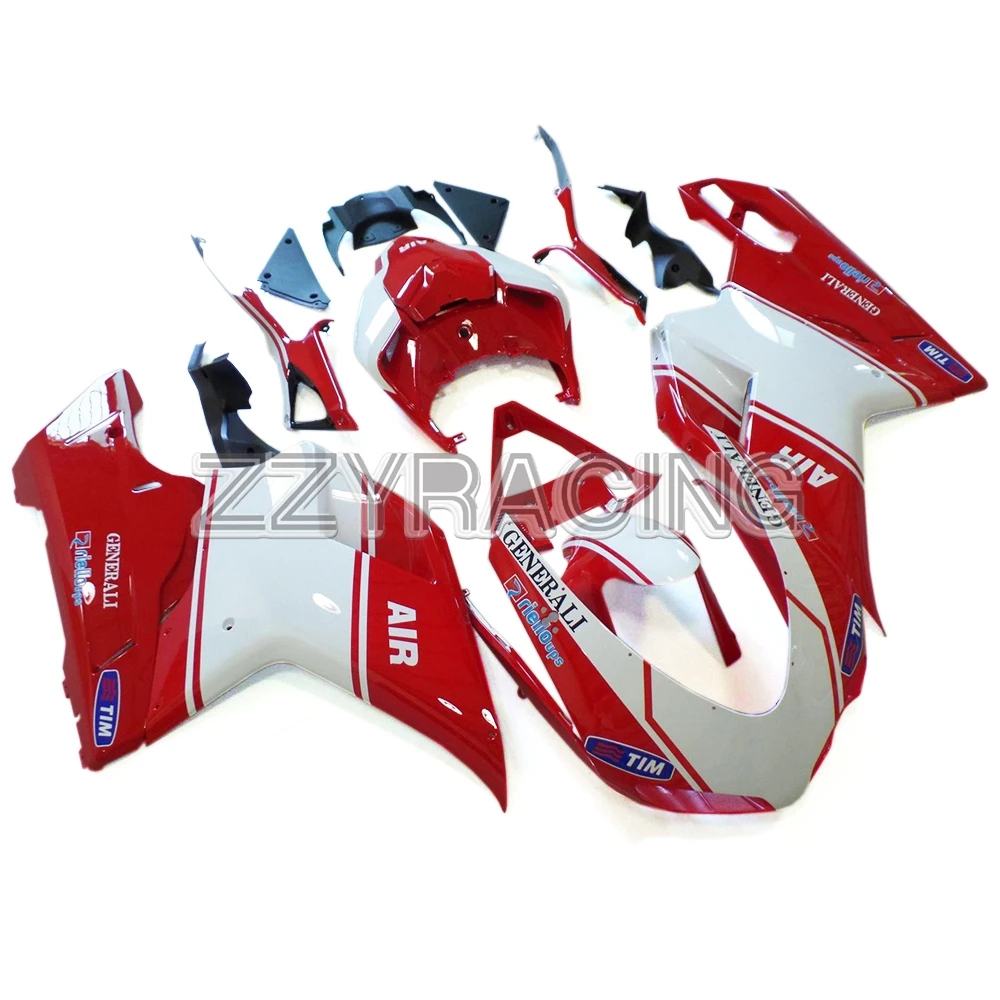 

Complete Fairings Kits for Ducati 1098 848 1198 2007 - 2012 1098 848 1198 07 08 09 10 11 12 Year ABS Plastic White Red Stripes