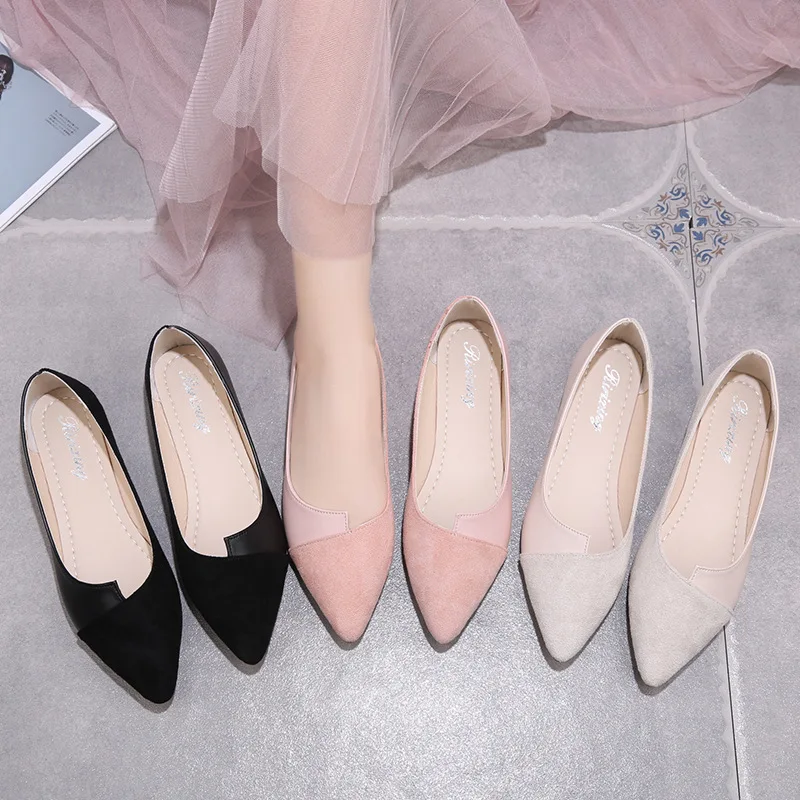 

Women Flat Shoes 2023 New Pointed Shallow Mouth Ladies Shoes Fashion Cozy Moccasins Shoes Light Driving Shoes Ballet Single Shoe
