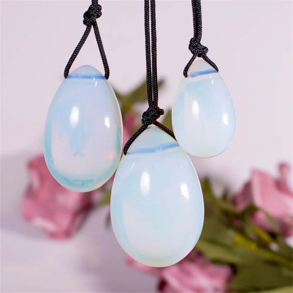 ローズクォーツ翡翠の卵セット,ピンク,1セット,女性用,マッサージ