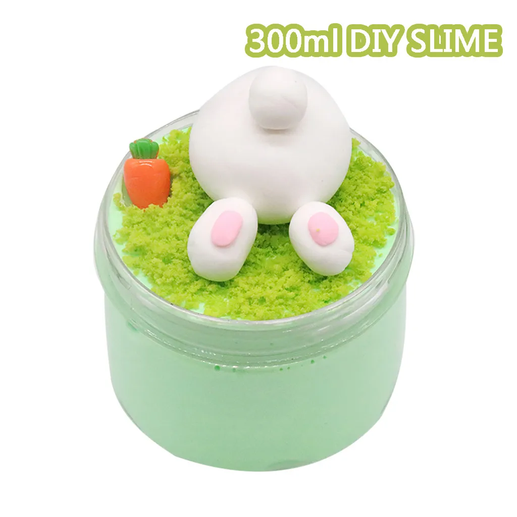 100/300 мл кролик Carror облако грязи слизи пушистые Squishies ароматизированный стресс мягкая глина для творчества пены игрушки Лизун бусины Brusting подарок для детей - Цвет: 300ML