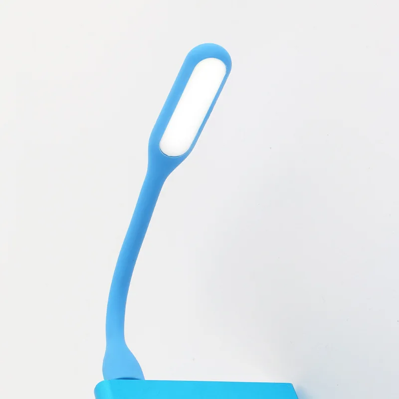 USB light bendable night light LED light mini portable PVC material without base no switch all-round rotation