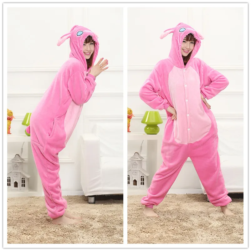 Adults Animal Unicorn Pajamas Set Panda Cartoon Women Men Winter Unisex Flannel stitch Pajamas unicornio Sleepwear