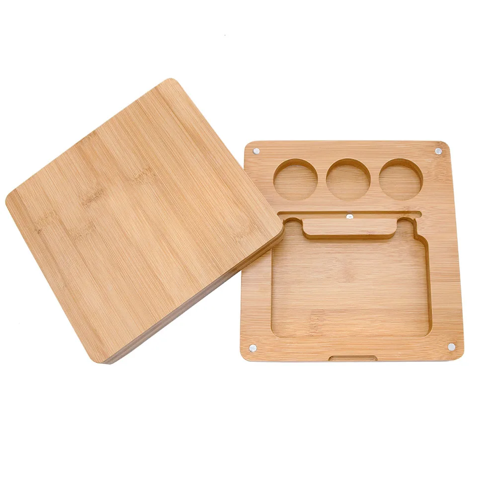 HORNET Bamboo Rolling Tray костюм 3 шт. силиконовый контейнер для хранения Контейнер банка+ 1 шт. из нержавеющей стали Dab инструмент+ 1 шт. силиконовый коврик