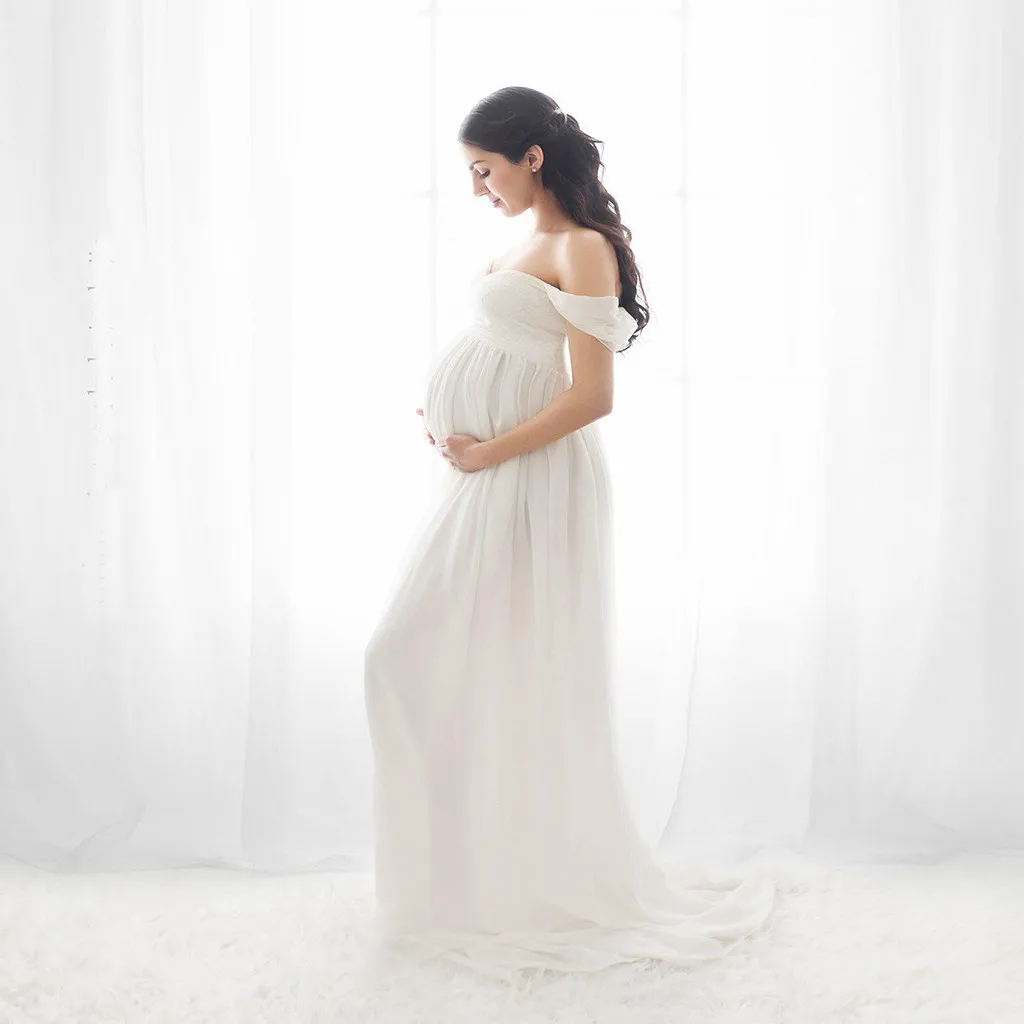 SAGACE свадебное платье с открытыми плечами для беременных; реквизит для фотосессии; платья для беременных; длинное платье для беременных; Одежда для беременных