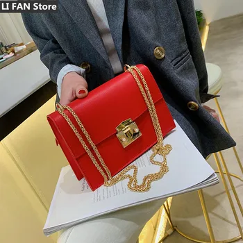 

Red Shoulder Bag Women Leather Small Women's Crossbody Bag Luxury School Women's Bags Handbag 2020 Summer New Leisure Female Bag