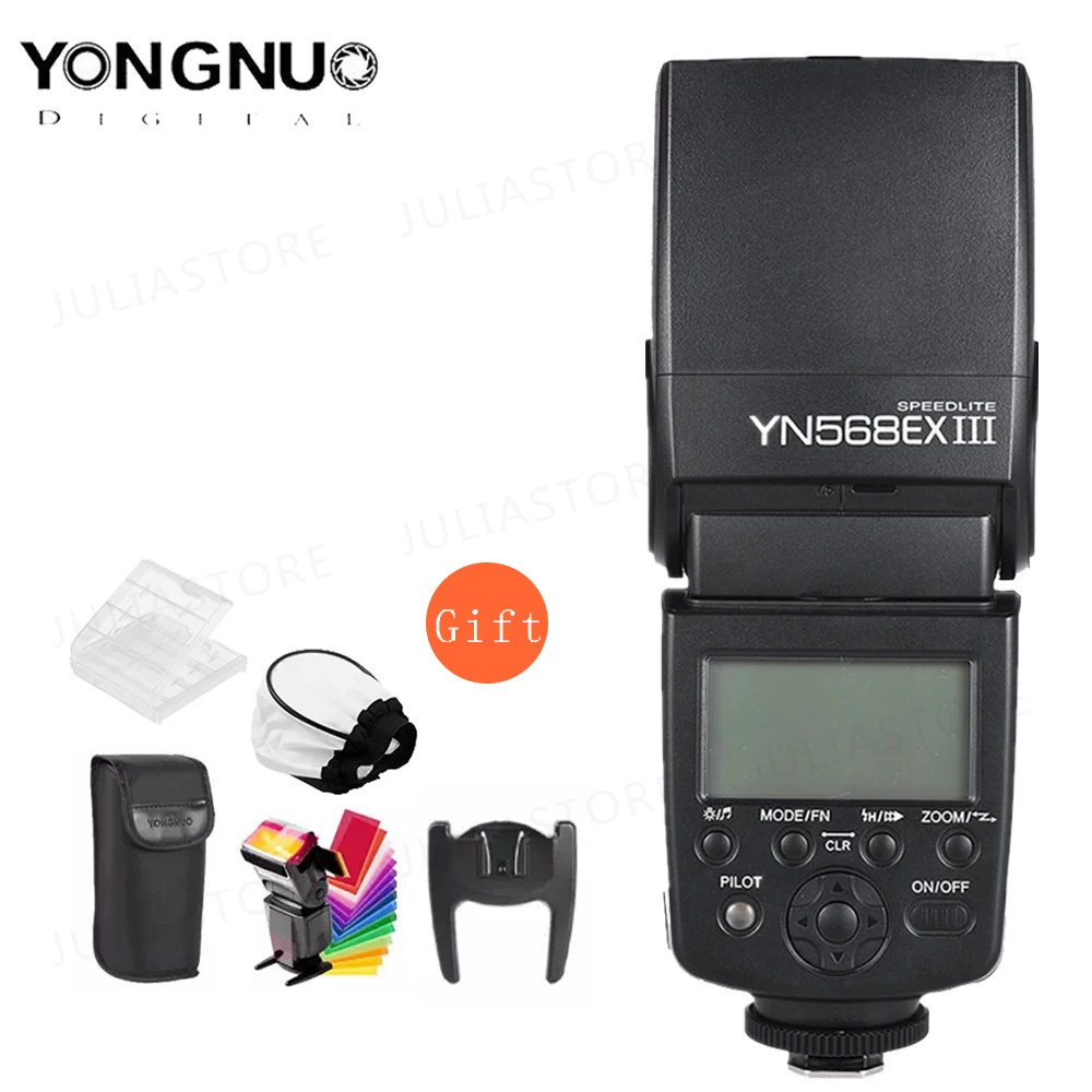 Беспроводная вспышка YONGNUO YN568EX III TTL HSS для Canon 1100d 650d 600d 700d Nikon D800 D750 D7100 D5200 D3100 |