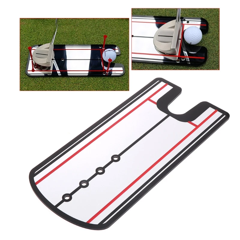 

Golf Swing Practice Putting Mirror Alignment Training Aid Eye Line