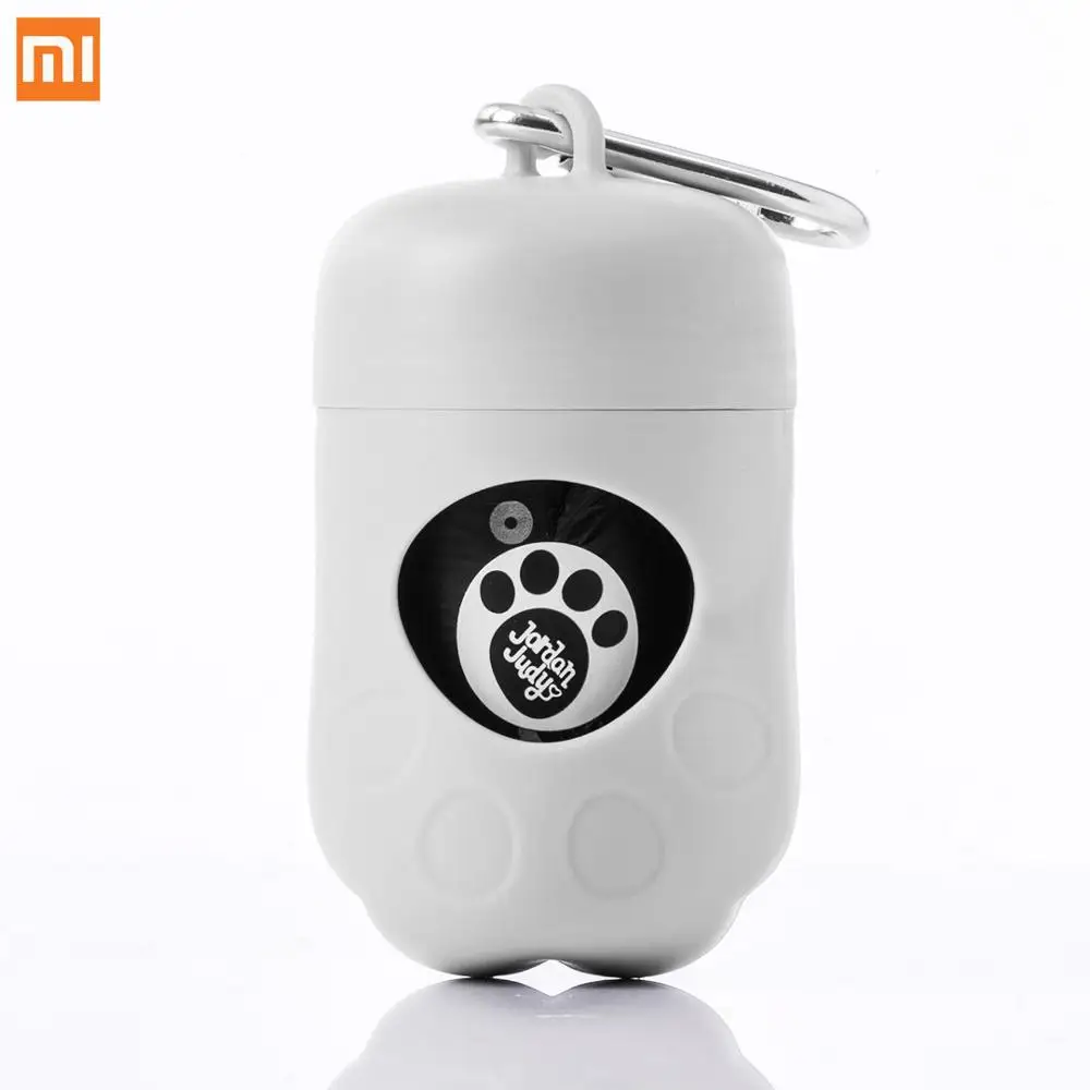 litter box and 1 bag Xiaomi JORDAN& JUDY портативный для помёта для домашних животных коробка Poop pick-Up сумки Мини пупер-скрупер инструменты для чистки домашних животных открытый держать для ёршика - Цвет: litter box and 1 bag