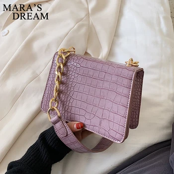 

2020 Crocodile Pattern PU Leather Crossbody Bags For Women 2020 Chain Female Shoulder Handbags Mini Purses Travel Cross Body Bag