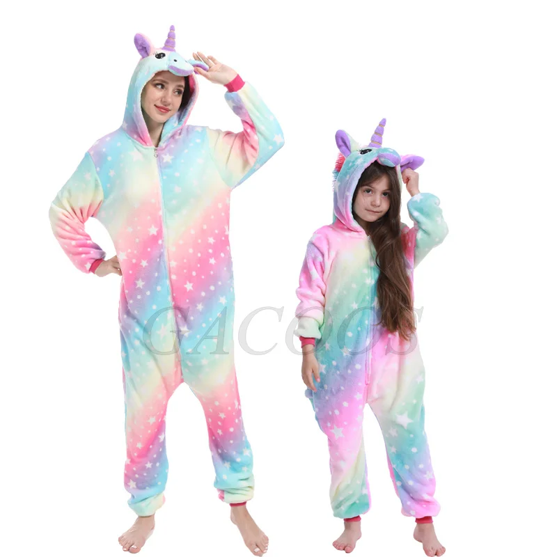 Pijamas para Adolescentes Meninos dos Desenhos Traje do Bebê Roupas para Crianças Unicórnio Macacão Crianças Pijamas Flanela Animados Cosplay Meninas Inverno 11 Cheap Conjuntos de pijama