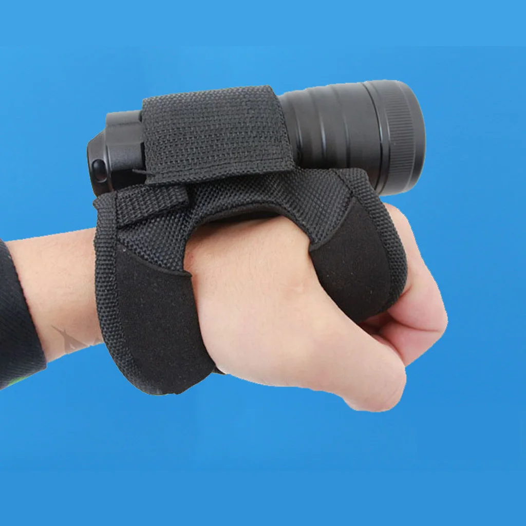 Hand Free Glove for Carrying Scuba Diving Underwater Torch LED Flashlight