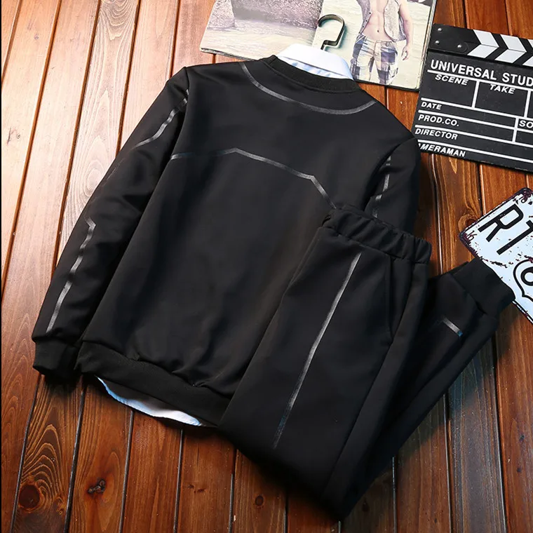 

With Card dan mai-Spring, Autumn And Winter Men's Sports Leisure Suit Two-Piece Set, Trend Design, Fashion Casual