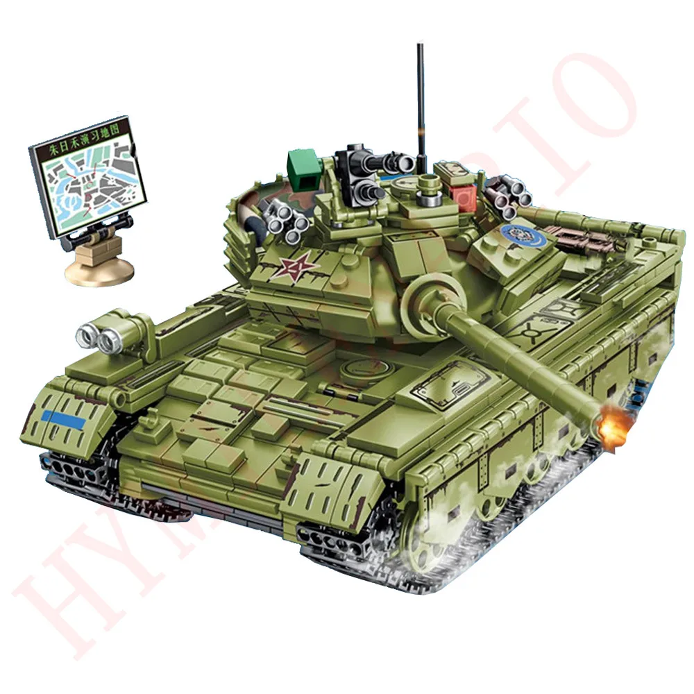 

World War 2 WW2 Soldiers Type 59 Medium Tank Armored Vehicle Military SWAT Army Model Building Blocks Bricks Kids Toys Gift