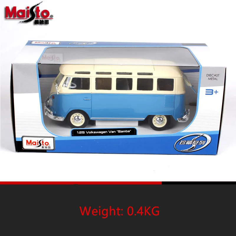 Модель автомобиля Maisto 1:24 Volkswagen Bus Samba, модель автомобиля из сплава, модель автомобиля для литья под давлением, модель автомобиля, украшение автомобиля, коллекция, подарочная игрушка