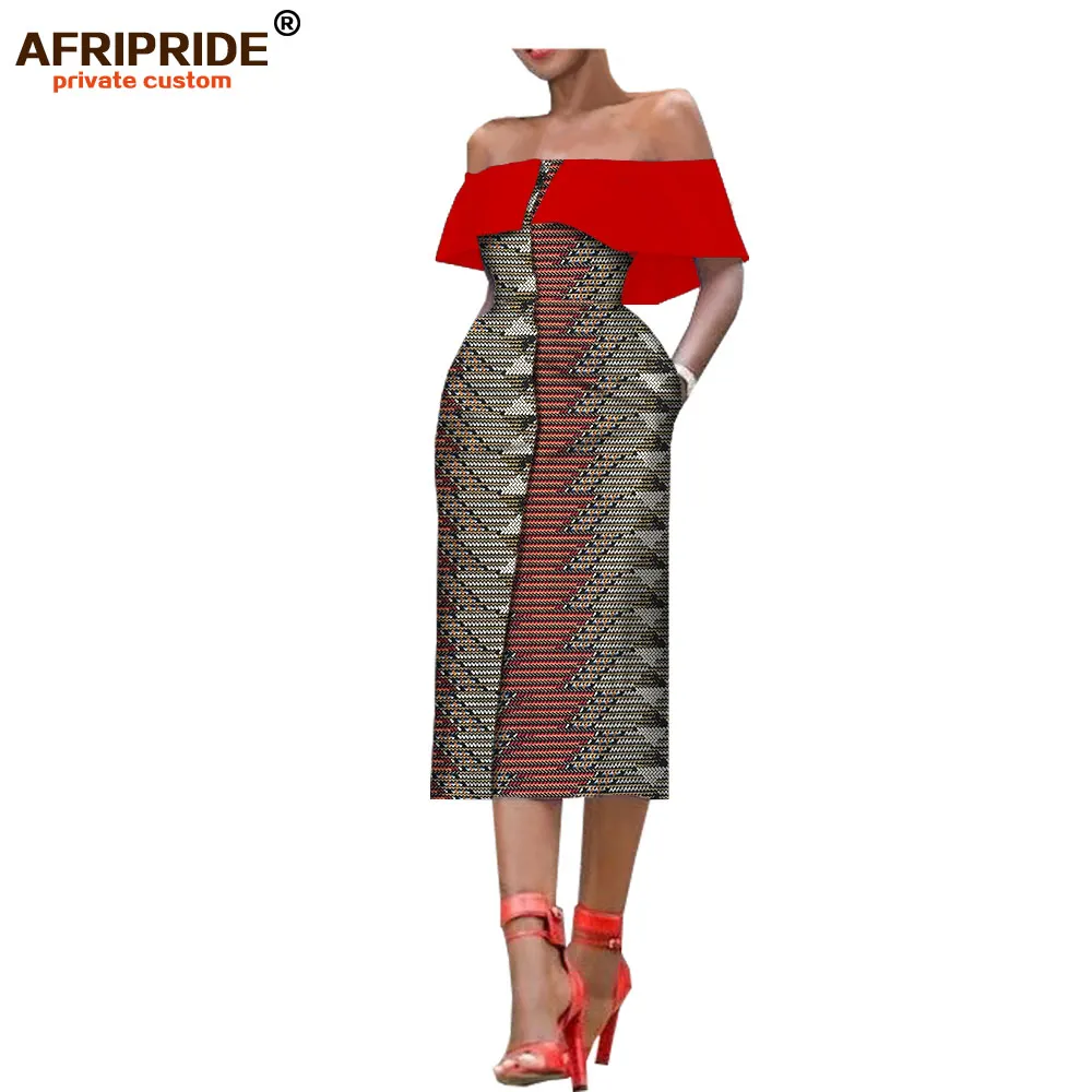 Летнее женское платье в африканском стиле, AFRIPRIDE, без рукавов, до середины икры, однобортное, без бретелек, Повседневное платье для женщин A7225159