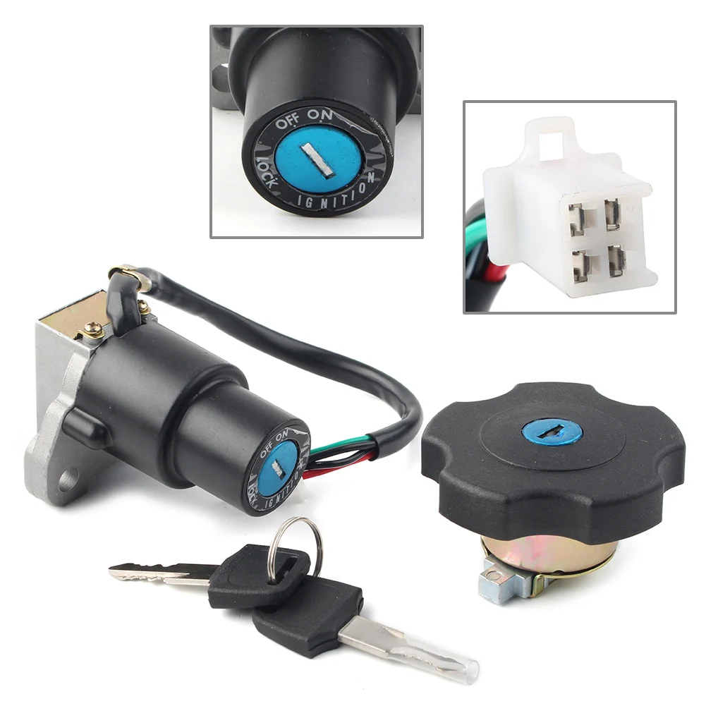 Ignition Switch & Gas Cap Key Set Compatible With Yamaha XT600 TW200 XT225 DT200 Motorcycles
