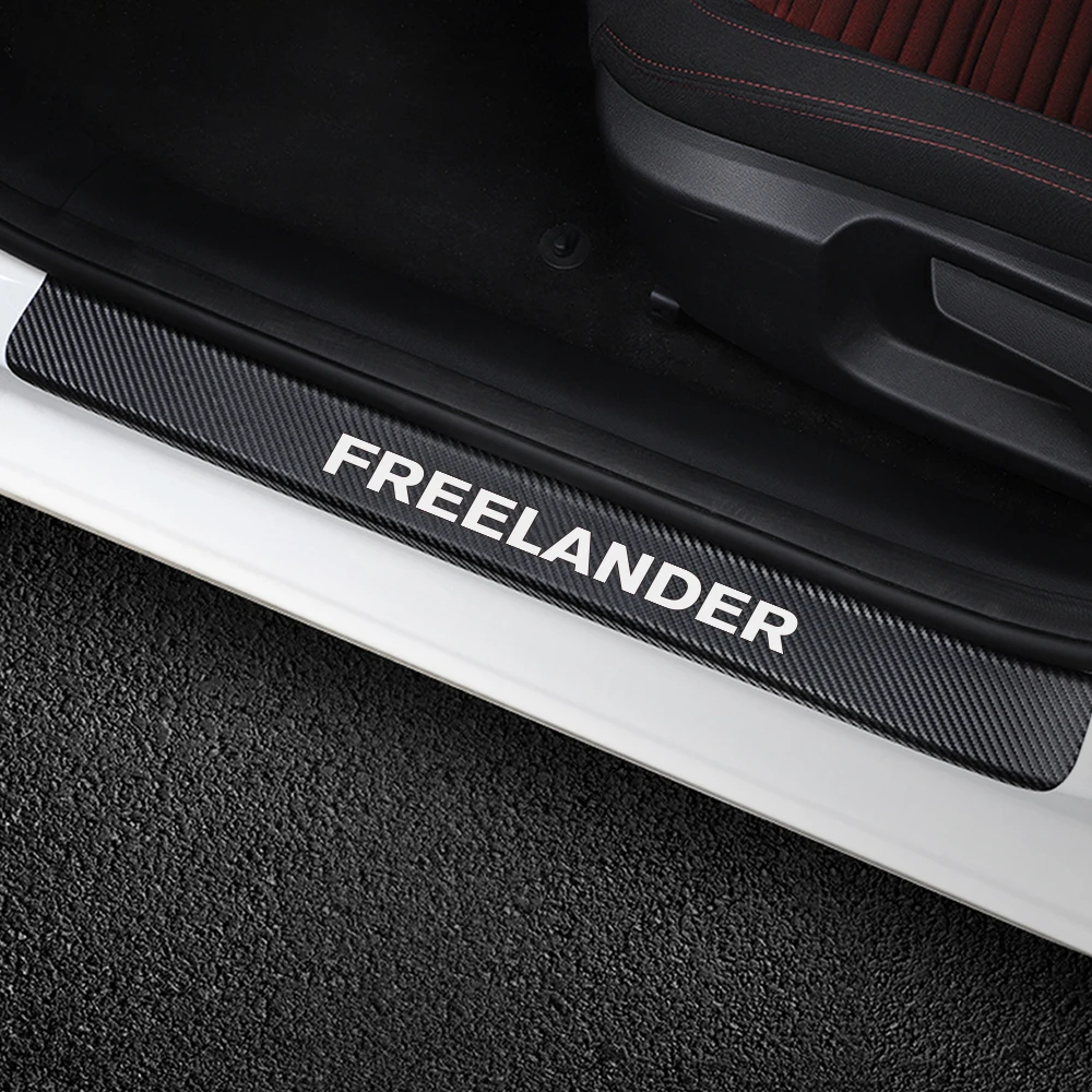 4 шт. карбоновые наклейки на пороги автомобиля Land Rover Freelander 2 1 защита от царапин