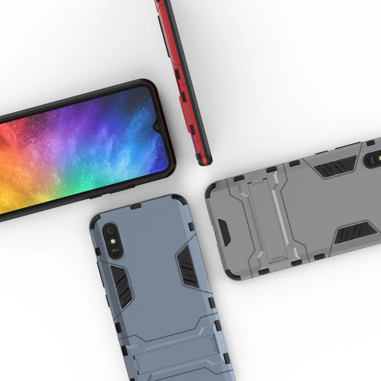 Armored bulletproof mobile phone case with steel bear mixed bracket For XiaoMi F1 Max 3 Mix 2 Note Mi 5 6 7 8 9 CC9 A3 SE | Мобильные