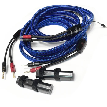 

One pair Audiophile Gibraltar speaker cable Silver Banana plug 72V DBS hifi audio cable