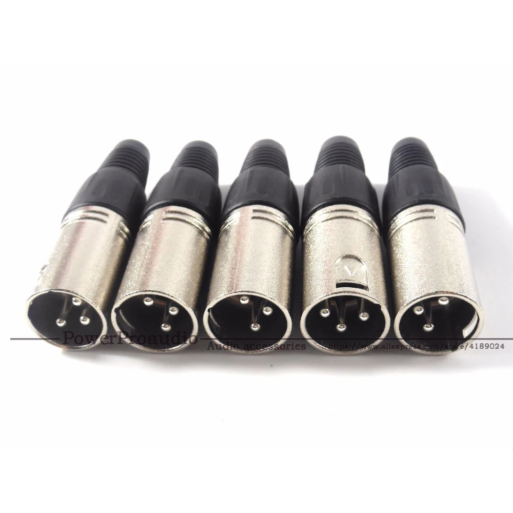 Quality 5PCS/LOT NC3MXX NC3FXX for NEUTRIK Male or Female XLR Connector Plug 3pin Microphone Plug Jack for DJ audio equipment