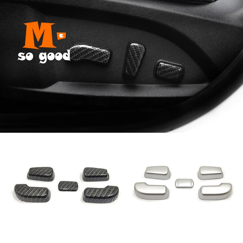 

2017 2018 2019 2020 For Nissan Navara seat adjustment knob button switch trim parts 5pcs car body cover ABS Matte/Carbon fibre