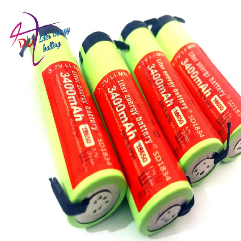 2 шт./лот 100% Новый оригинальный NCR18650 3 7 V 3400MAH литий-ионный аккумулятор для