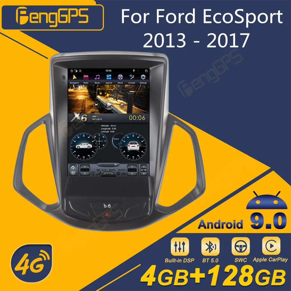 Per Ford Ecosport 2013 - 2017 Autoradio Android Schermo Tesla 2Din Ricevitore Stereo Autoradio Multimedia Lettore Dvd Navigazione Gps