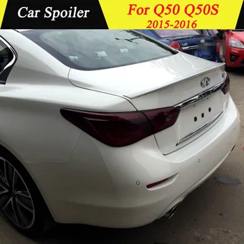 

UBUYUWANT Rear Spoiler High Quality ABS Material Primer Color Car Tail Wing Decoration Trunk Spoiler For Infiniti Q50 2015 2016