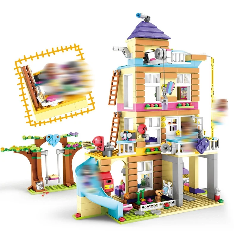 

41340 Friends series Girl 808pcs Building Blocks Friendship House kids Bricks toys for children