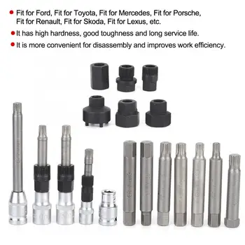 

18Pcs/Set Alternator Pulley Disassemble Remover Kit Car Repairing Tool Car Disassembly Tool bearing puller