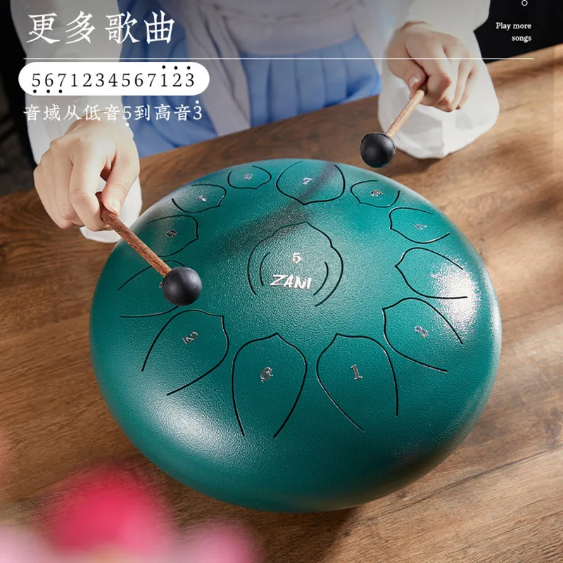 ドラムメジャー Cメジャー12インチ13トーン鋼舌ベルズドラム打楽器ethereal