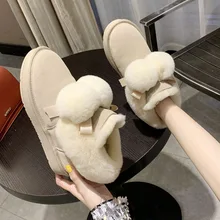 Г., лидер продаж, зимняя обувь женские повседневные зимние ботинки из искусственной замши женские милые теплые ботильоны на толстой платформе для женщин