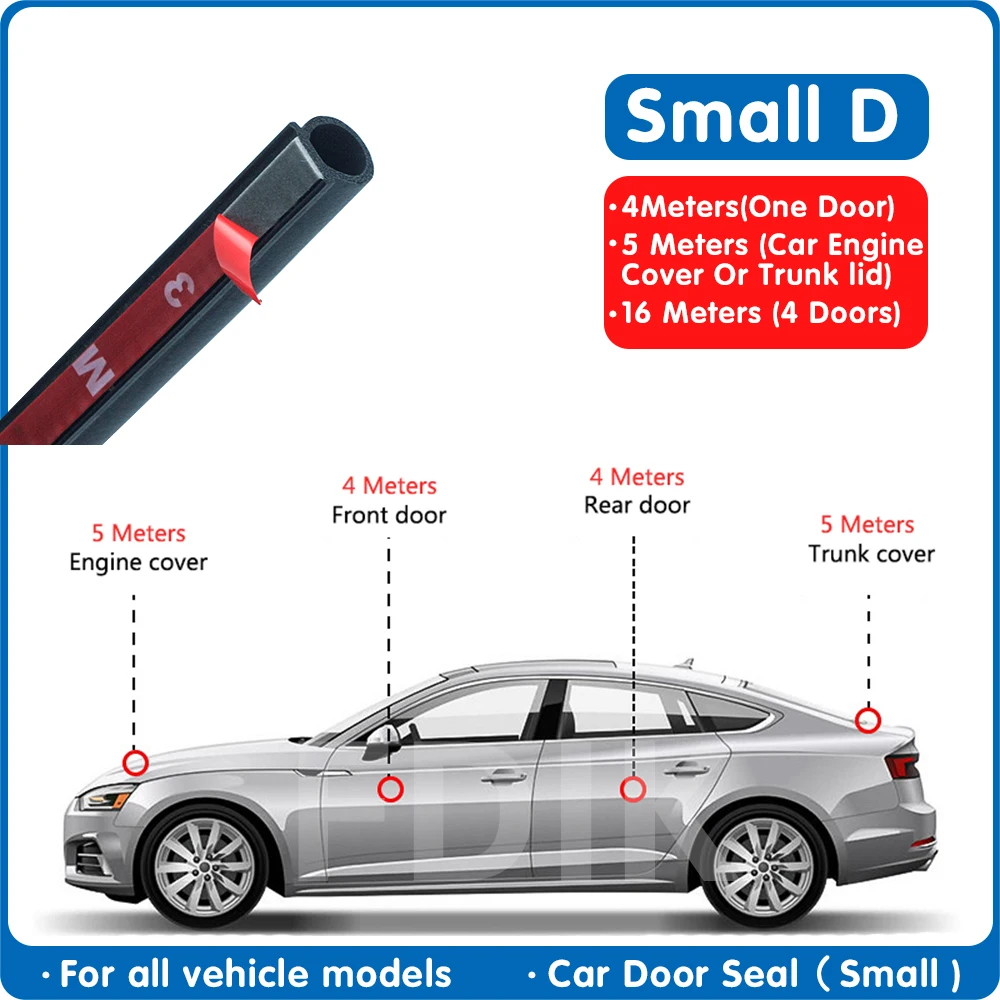 Автомобильное уплотнение для двери маленькая D Погодная полоса фотоуплотнение
