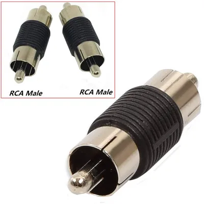 

RCA Coupler Adapter Male Plug to RCA Male Plug connector free shipping