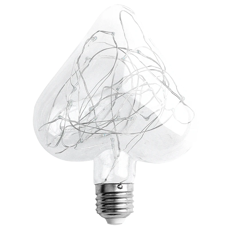 

New edison bulb led lamp Lighting Heart rgb Light Bulbs e27 85-265V string lights special LOVE Decoration lamp bulb green