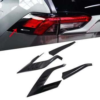 

For Toyota RAV4 2019 2020 4PCS Rear Back Lamp Tail Light Cover Trim Black Color Car Styling